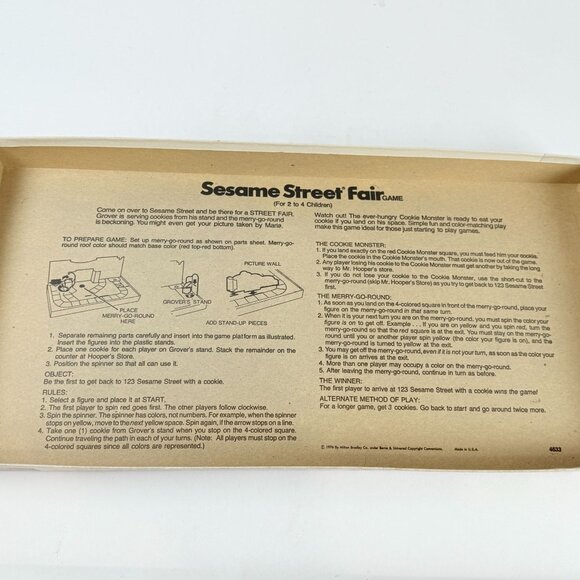 Vintage Sesame Street Fair Game 1976 Board Game Muppets Mostly Complete Plays - Picture 9 of 9